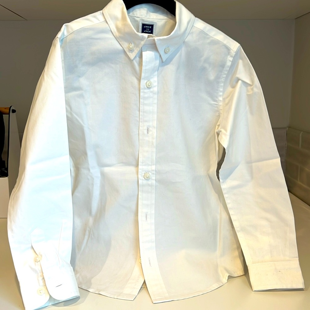 Like New! Janie & Jack white button down shirt